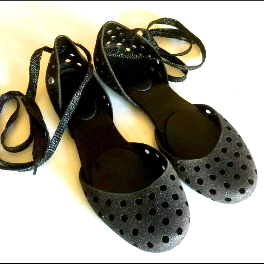 ISO Melissa Glitter Wrap Flats